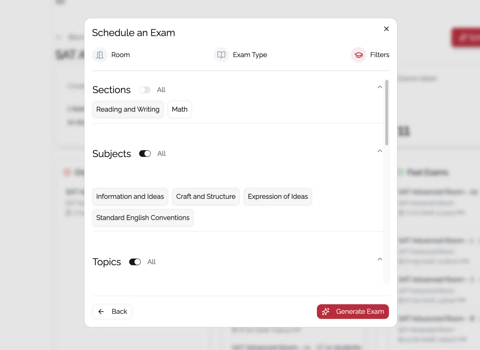 Leadership dashboard